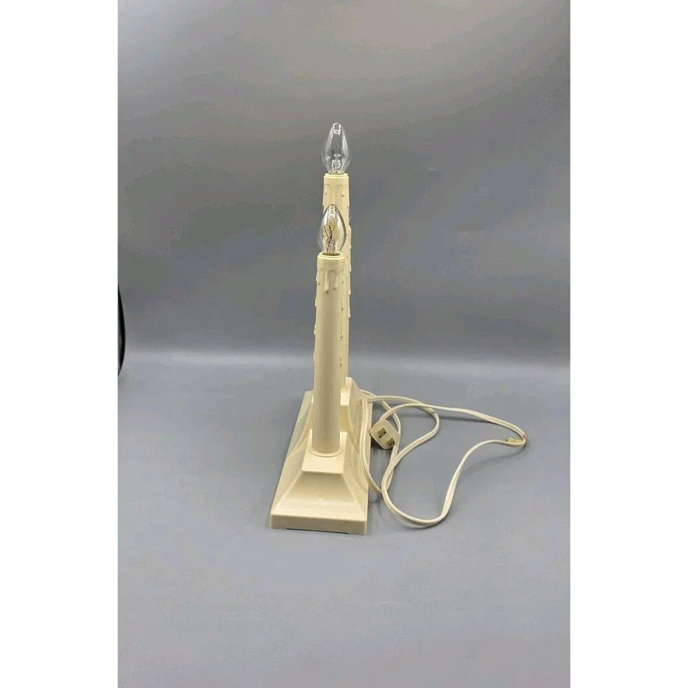 Vintage GEM 3 Light Candolier in Box Clear Lights USA Bulbs